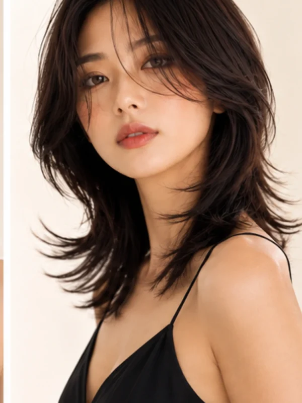 Kiểu Tóc Butterfly Cut - Góc nghiêng 3/4