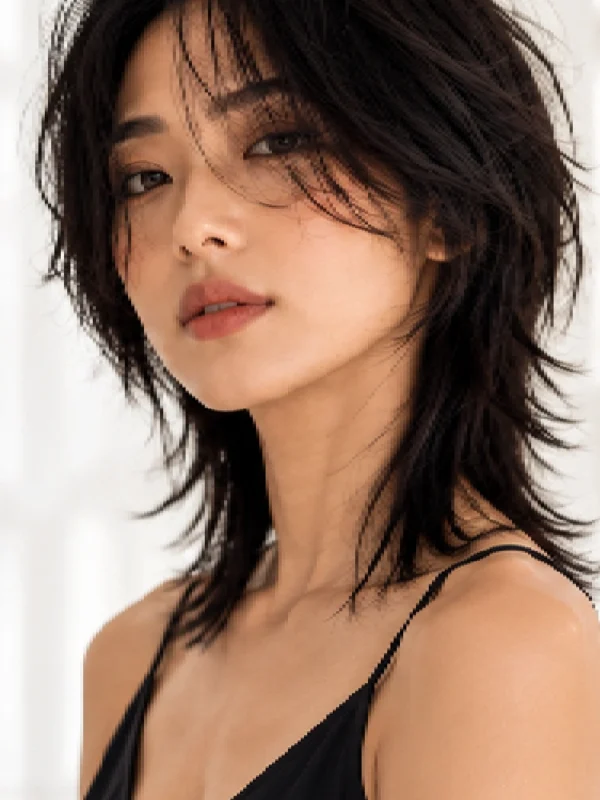 Kiểu Tóc Wolf Cut Nữ Đẹp, Cá Tính Và Dẫn Đầu Xu Hướng - Góc nghiêng 3/4