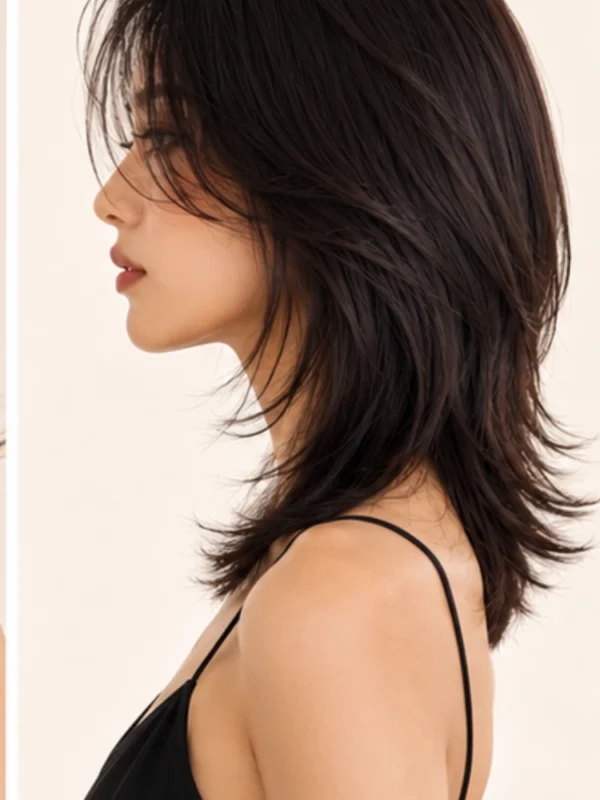Kiểu Tóc Butterfly Cut - Góc nghiêng bên