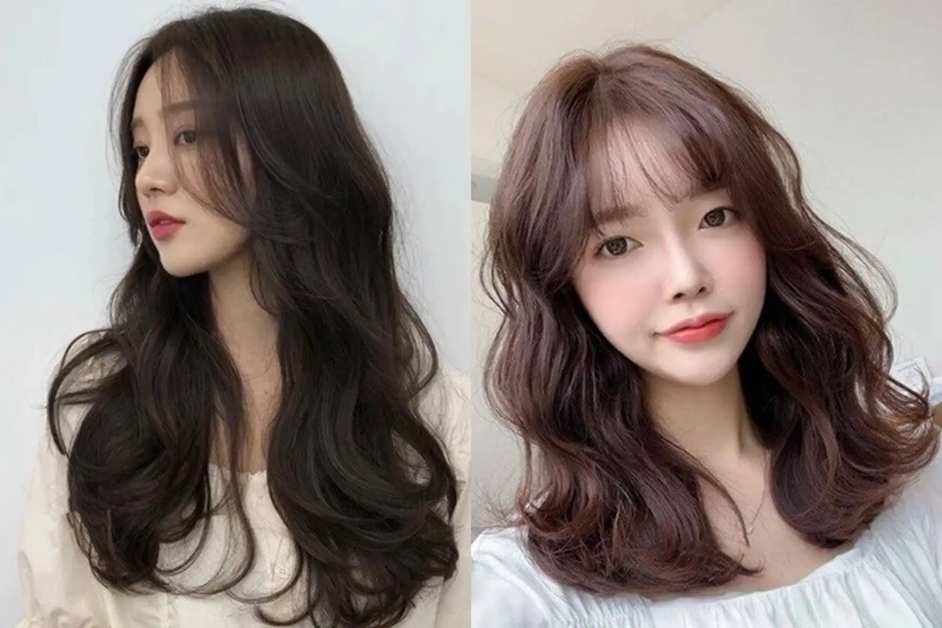 LOB uốn sóng nhẹ tóc Hàn Quốc đẹp xu hướng