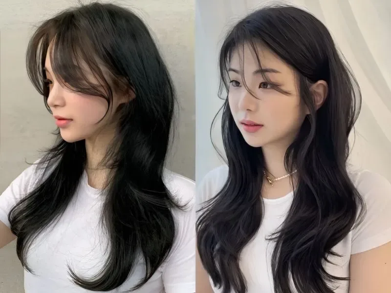 Tóc đẹp Kiểu tóc mullet nữ Curtain bangs đẹp nữ tính