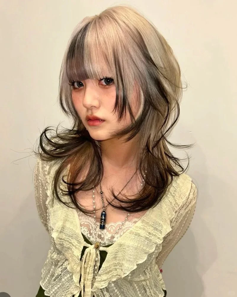Style tóc Kiểu tóc mullet nữ Curtain bangs nữ tính tự nhiên
