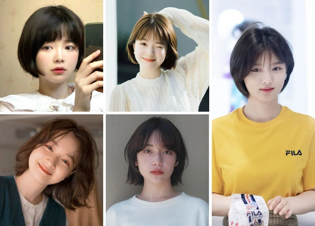 Kiểu cắt tóc Kiểu tóc ngắn bob Curtain bangs hot trend