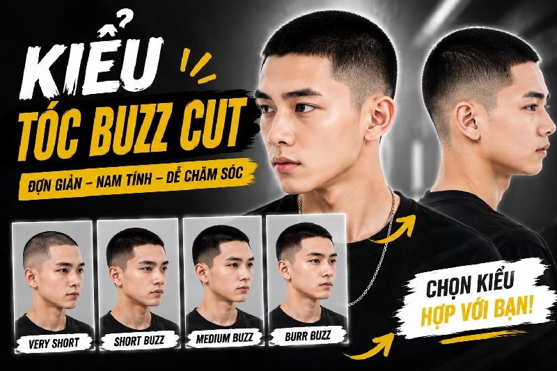 Kiểu Tóc Buzz Cut – ảnh kiểu tóc thực tế