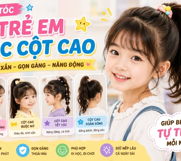 Kiểu Tóc Cột Cao Trẻ Em – kiểu tóc đẹp