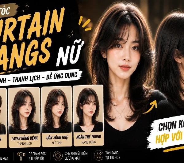Kiểu Tóc Curtain Bangs