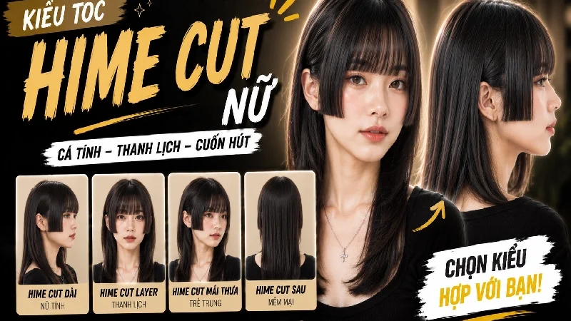 Kiểu Tóc Hime Cut - kiểu tóc salon