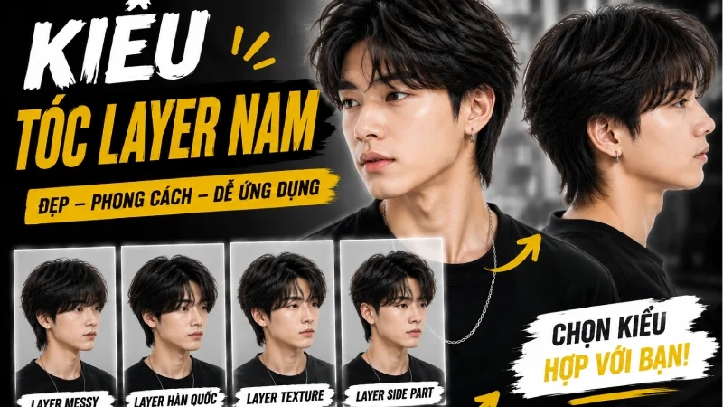 Kiểu Tóc Layer Nam - kiểu tóc salon