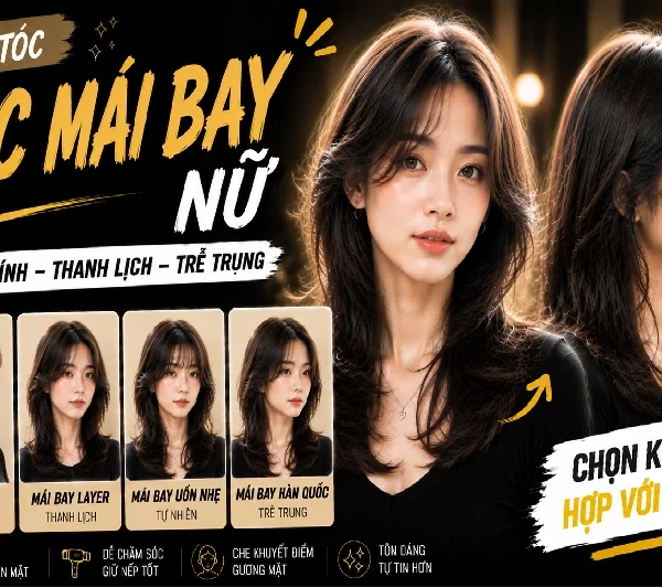 Kiểu Tóc Mái Bay Nữ – kiểu tóc đẹp