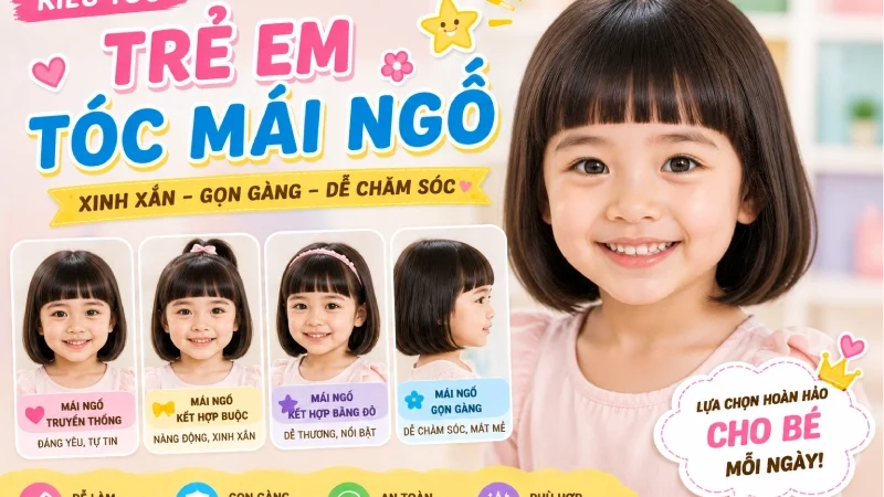Kiểu Tóc Mái Ngố Trẻ Em
