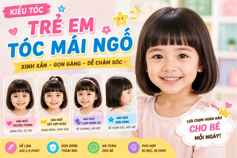 Kiểu Tóc Mái Ngố Trẻ Em – ảnh kiểu tóc thực tế