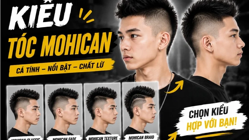 Kiểu Tóc Mohican - kiểu tóc salon
