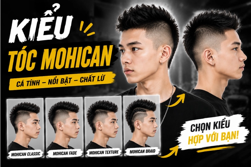 Kiểu Tóc Mohican – ảnh kiểu tóc thực tế