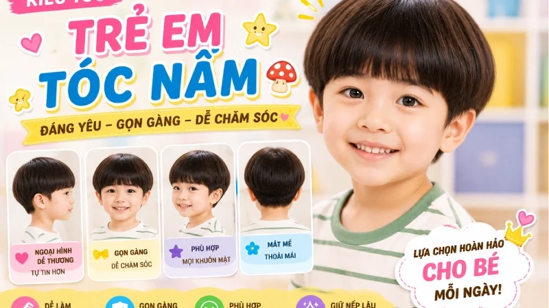 Kiểu Tóc Nấm Trẻ Em - kiểu tóc salon