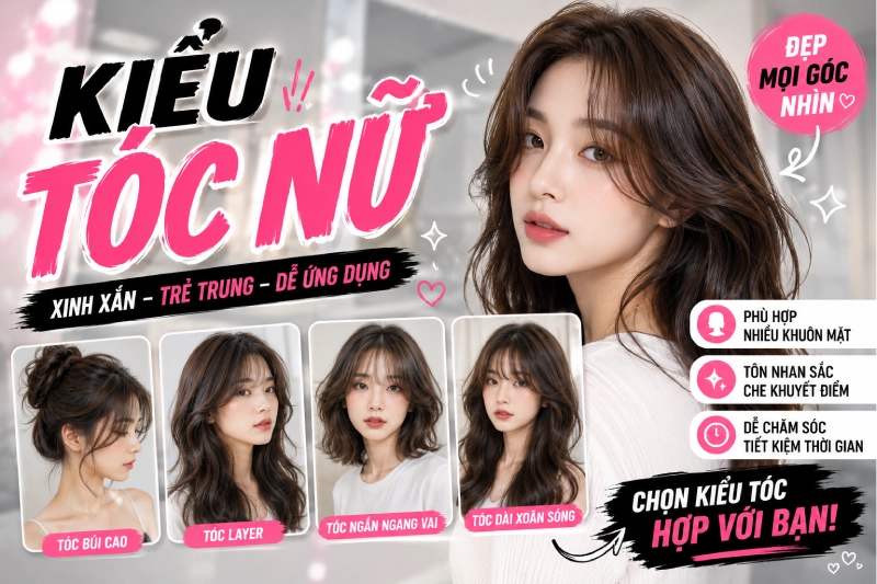 Kiểu tóc nữ đẹp 2024