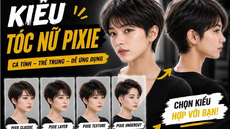 Kiểu Tóc Nữ Pixie - kiểu tóc salon