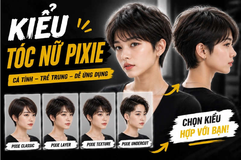 Kiểu Tóc Nữ Pixie – ảnh kiểu tóc thực tế