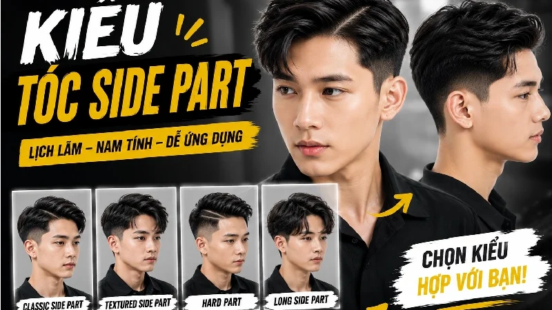 Kiểu Tóc Side Part - kiểu tóc salon