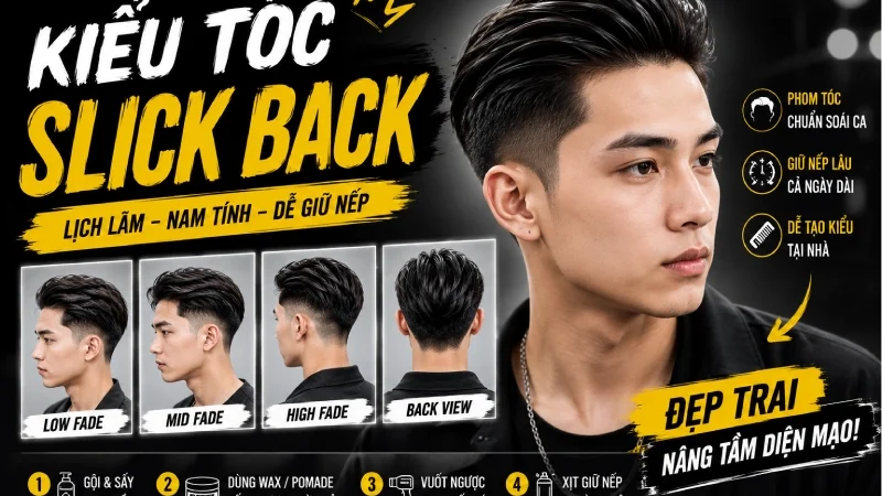 Kiểu Tóc Slick Back – kiểu tóc đẹp
