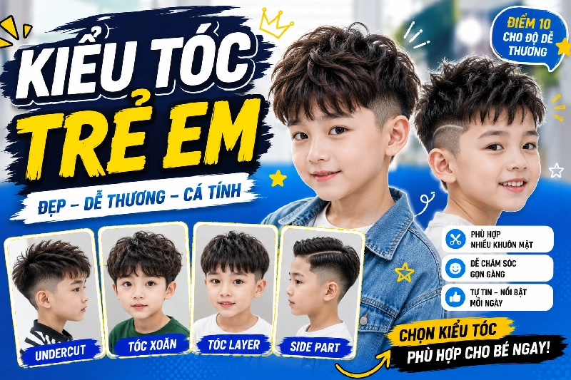 Kiểu tóc trẻ em đẹp 2024