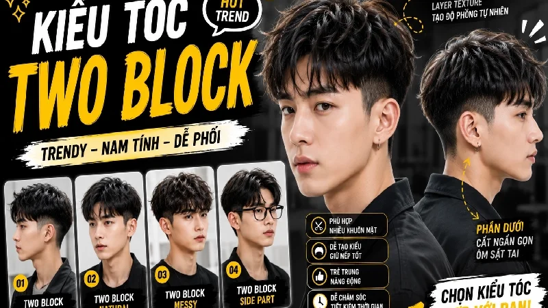 Kiểu Tóc Two Block - kiểu tóc salon
