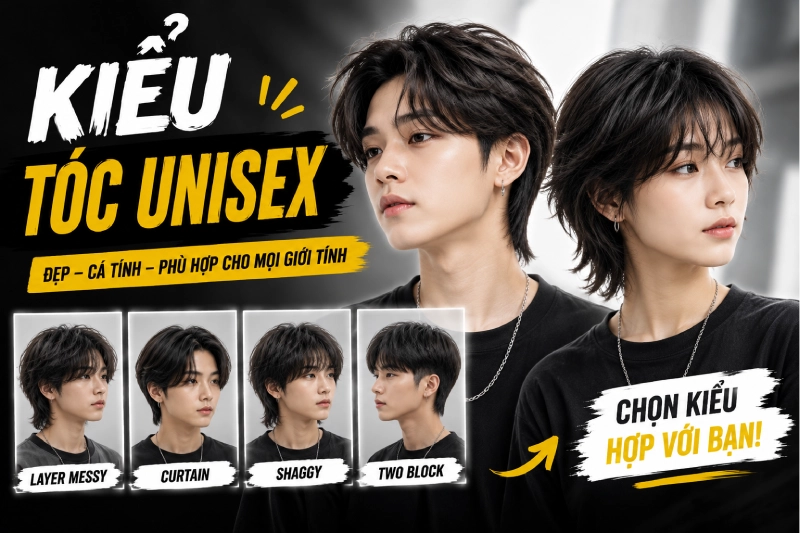 Kiểu tóc Unisex đẹp 2024