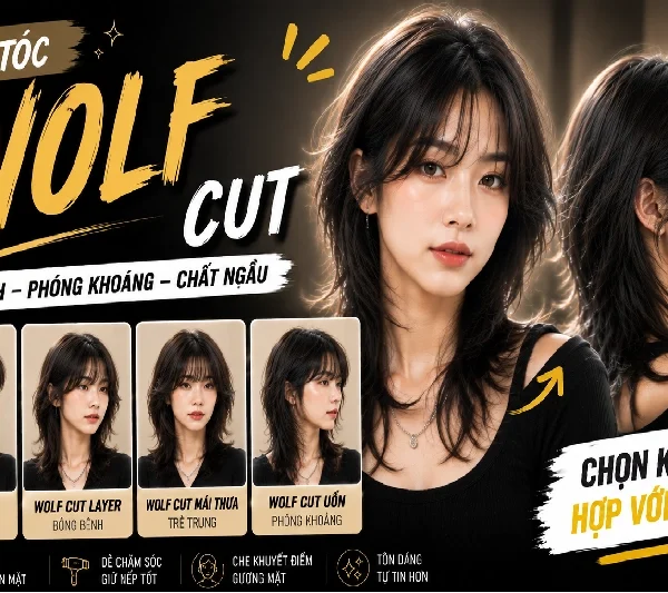 Kiểu Tóc Layer Wolf Cut – kiểu tóc đẹp