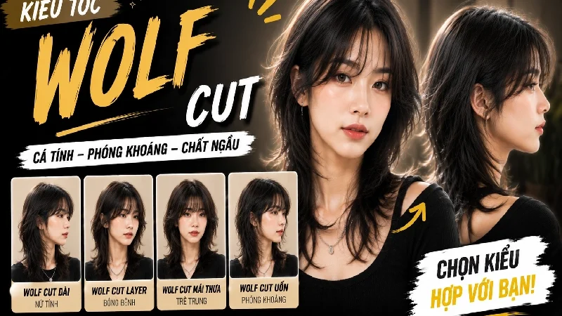 Kiểu Tóc Layer Wolf Cut - kiểu tóc salon