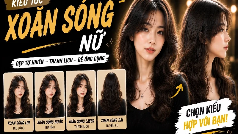 Kiểu Tóc Xoăn Sóng Nữ - kiểu tóc salon