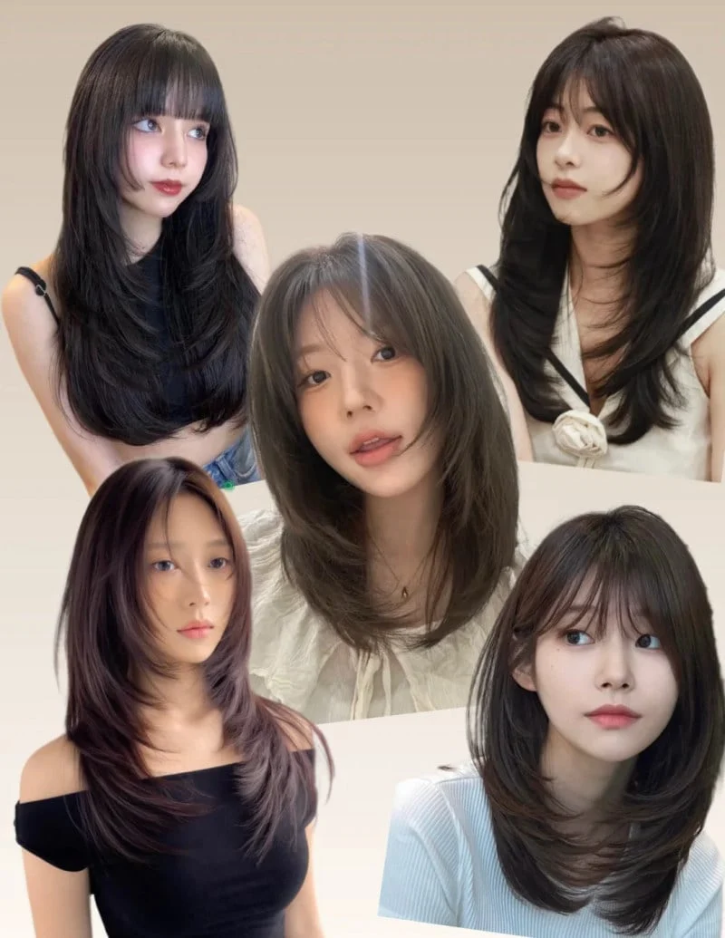 Kiểu tóc Layer nữ shaggy tầng đẹp tự nhiên
