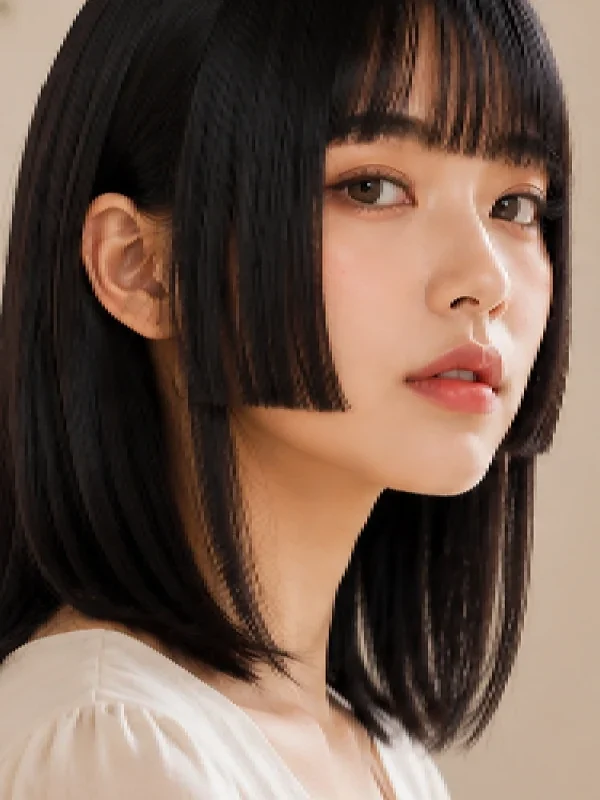 Kiểu Tóc Hime Cut Nữ Đẹp, Cá Tính Và Đậm Phong Cách Nhật Bản - Góc chính diện