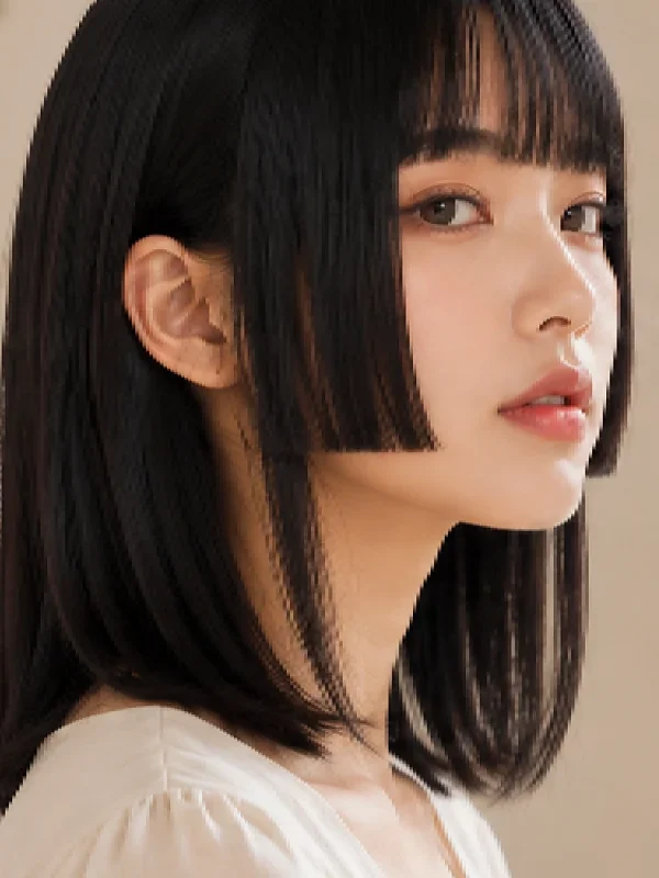 Kiểu Tóc Hime Cut Nữ Đẹp, Cá Tính Và Đậm Phong Cách Nhật Bản - Góc nghiêng 3/4