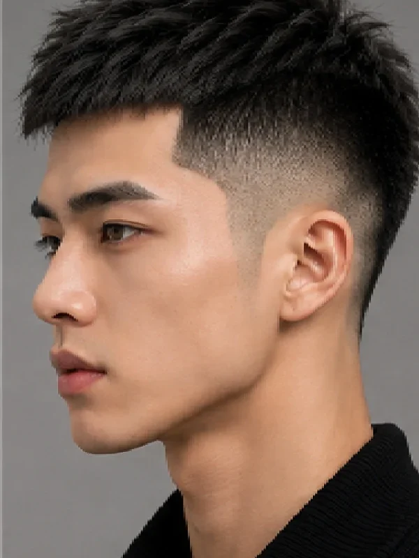 Kiểu Tóc Mohican Nam Đẹp, Gọn Gàng Và Cá Tính - Góc nghiêng 3/4