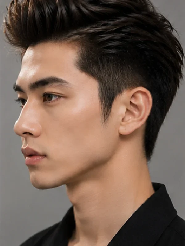 Kiểu tóc Quiff nam đẹp, nam tính và thời thượng - Góc nghiêng 3/4