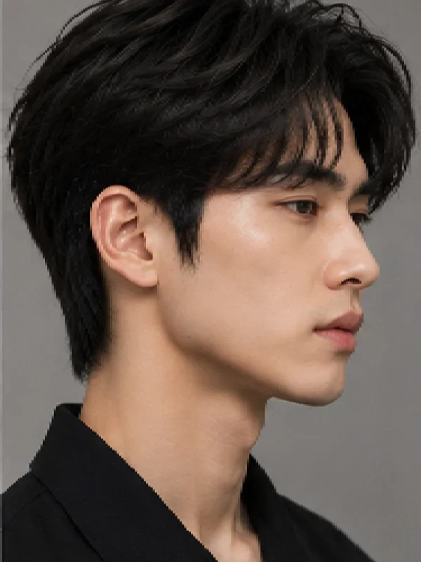 Kiểu tóc Comma Hair nam đẹp, lãng tử chuẩn Hàn Quốc - Góc nghiêng bên