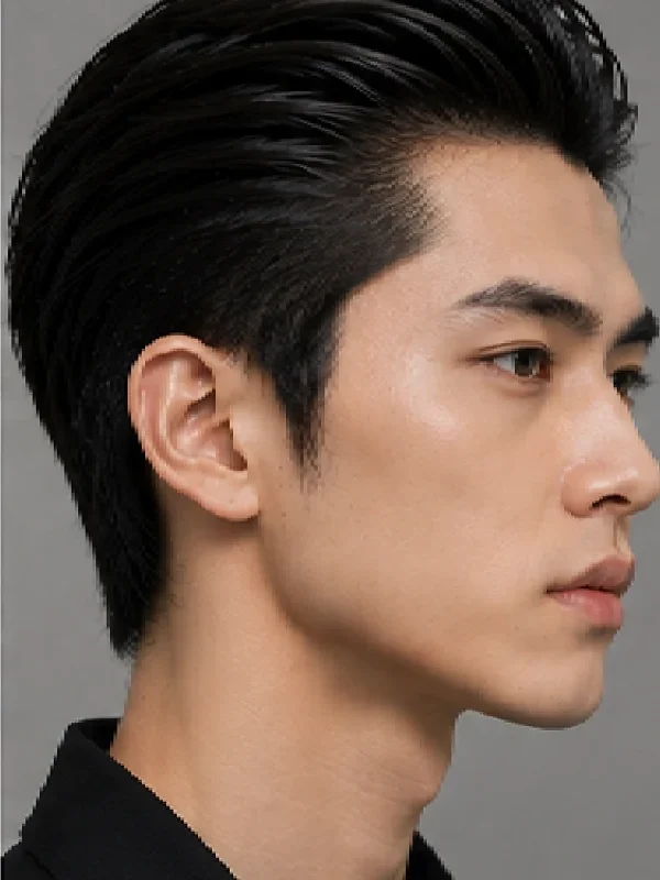 Kiểu tóc Slick Back nam đẹp, lịch lãm và nam tính - Góc nghiêng bên