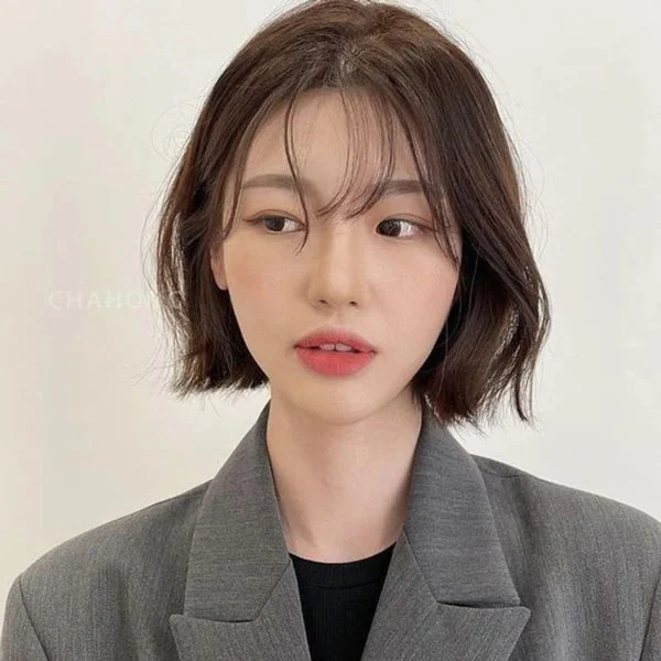 Phong cách K-beauty Kiểu tóc bob Hàn Quốc curtain bangs đẹp Kiểu tóc bob Hàn Quốc xu hướng hot