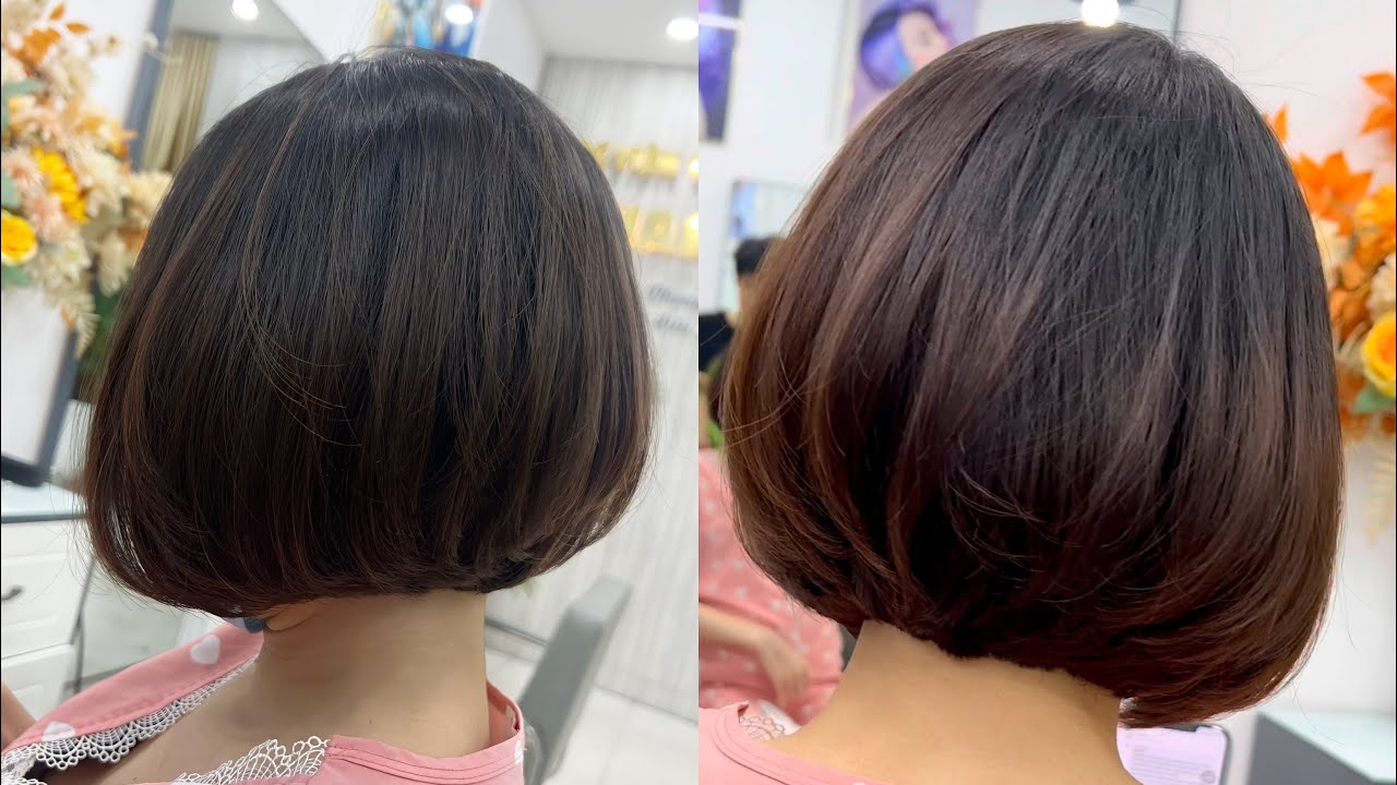 Form tóc bob Kiểu tóc bob uốn cụp gọn dễ phối Kiểu tóc bob uốn cụp cúp gọn đẹp