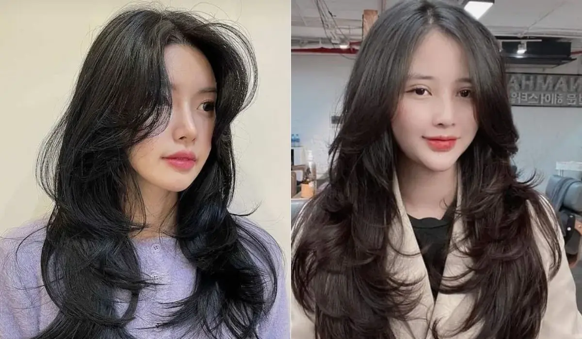 Form tóc layer Kiểu tóc Butterfly Cut nữ layer dễ tạo kiểu Kiểu tóc Butterfly Cut nữ layer tầng đẹp tự nhiên