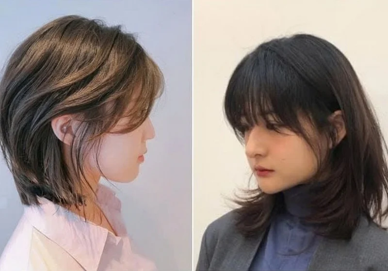 Kiểu cắt lob Kiểu tóc lob mái thưa ngang vai dễ phối Kiểu tóc lob mái thưa ngang vai mềm mại