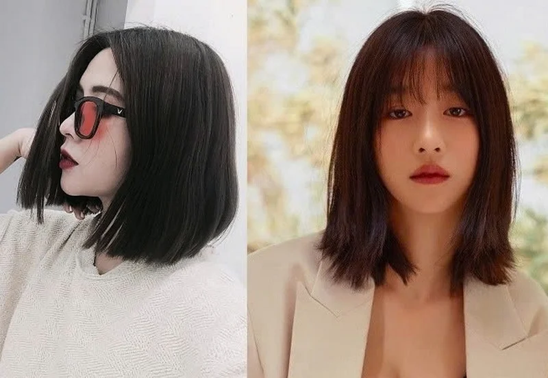 Style tóc thẳng Kiểu tóc lob thẳng sang trọng gọn Kiểu tóc lob thẳng mượt bóng đẹp