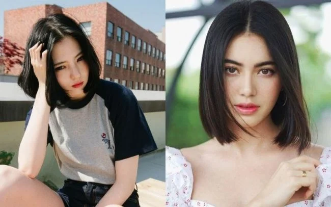Style tóc thẳng Kiểu tóc lob thẳng sang trọng gọn Kiểu tóc lob thẳng mượt bóng đẹp