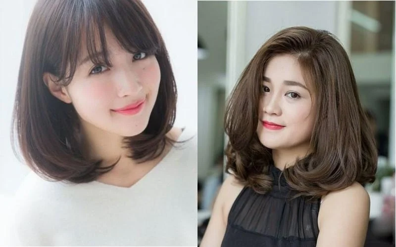 Kiểu cắt lob Kiểu tóc lob uốn cụp ngang vai dễ phối Kiểu tóc lob uốn cụp ngang vai mềm mại