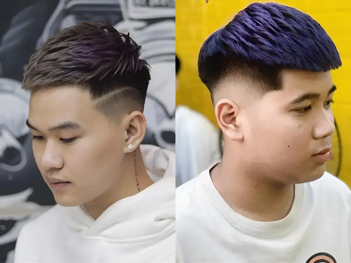Phong cách tóc fade Kiểu tóc Mohican Fade nam high fade nổi bật Kiểu cắt tóc Kiểu tóc Mohican Fade nam chuyển tiếp mượt
