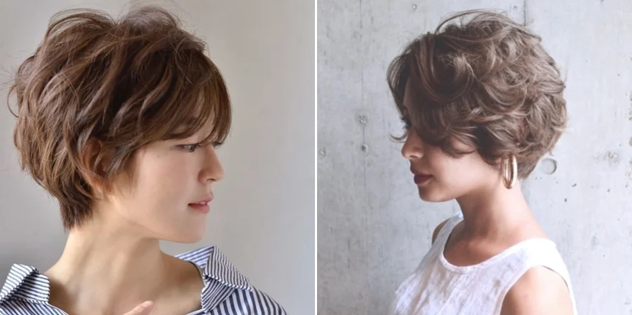 Kiểu tóc Pixie uốn xoăn sóng bồng bềnh