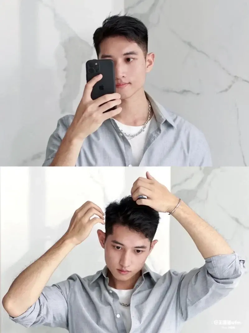 Kiểu tóc Two Block Comma Hair nam đẹp gọn gàng