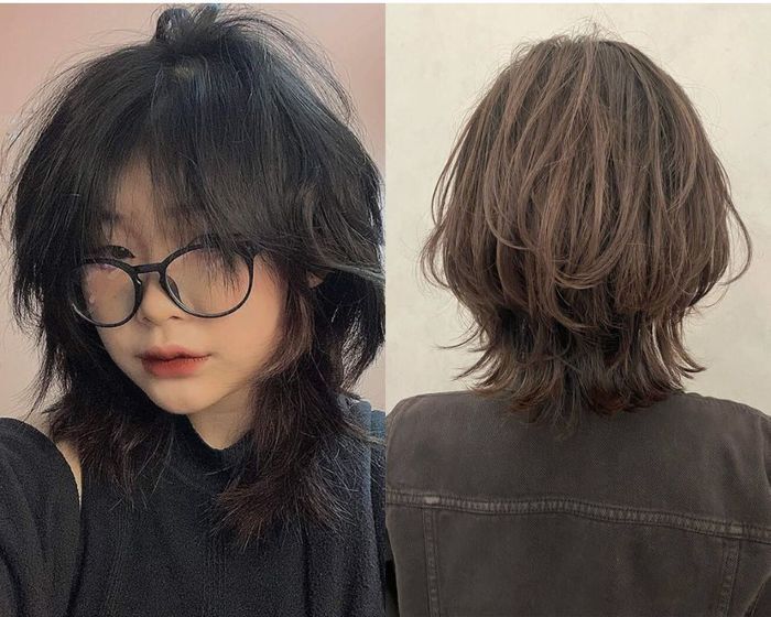 Mẫu mái tóc Kiểu tóc Wolf Cut nữ không mái tôn mắt đẹp Kiểu tóc Wolf Cut nữ không mái đẹp tôn khuôn mặt