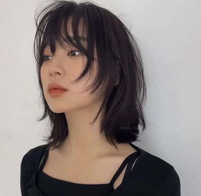 Mẫu mái tóc Kiểu tóc Wolf Cut nữ mái thưa tôn mắt đẹp Kiểu tóc Wolf Cut nữ mái thưa đẹp tôn khuôn mặt