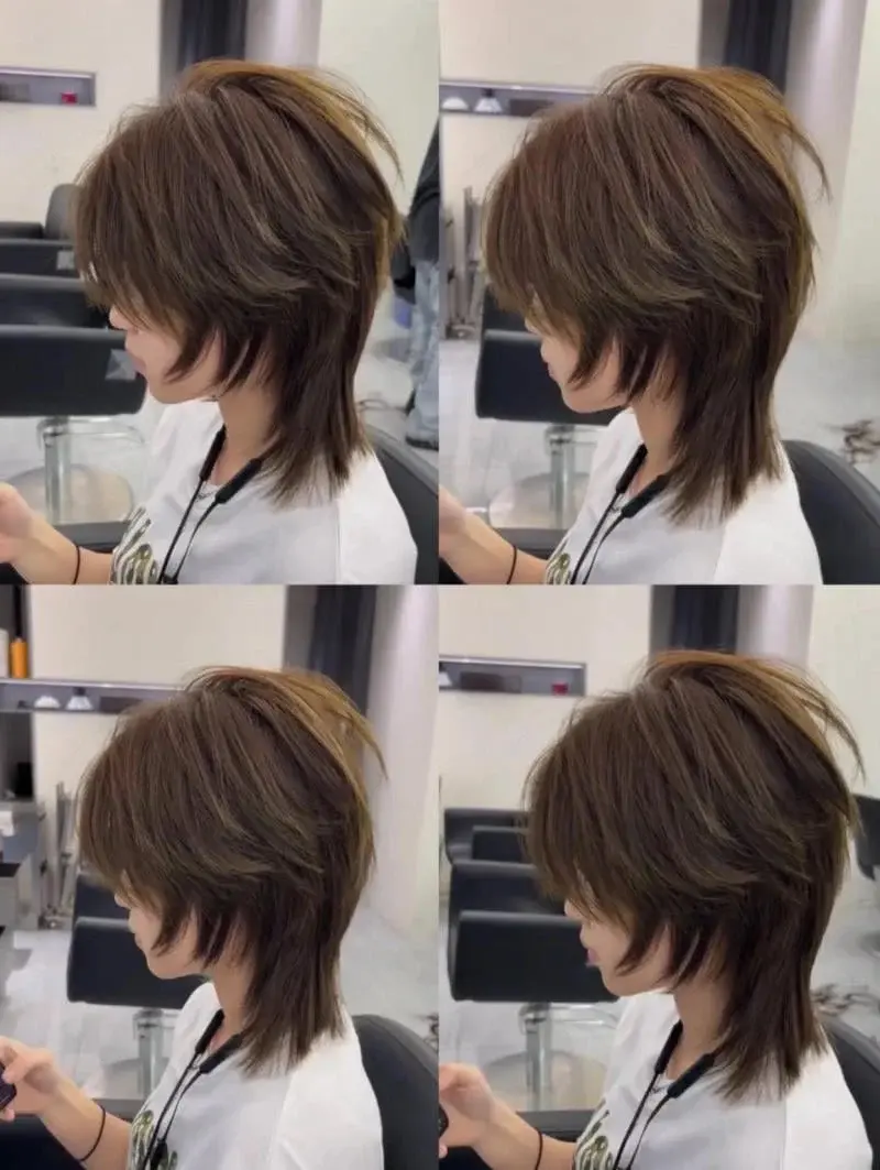 Kiểu cắt tóc ngắn Kiểu tóc Wolf Cut nữ ngắn gọn sắc nét Kiểu tóc Wolf Cut nữ ngắn gọn cá tính