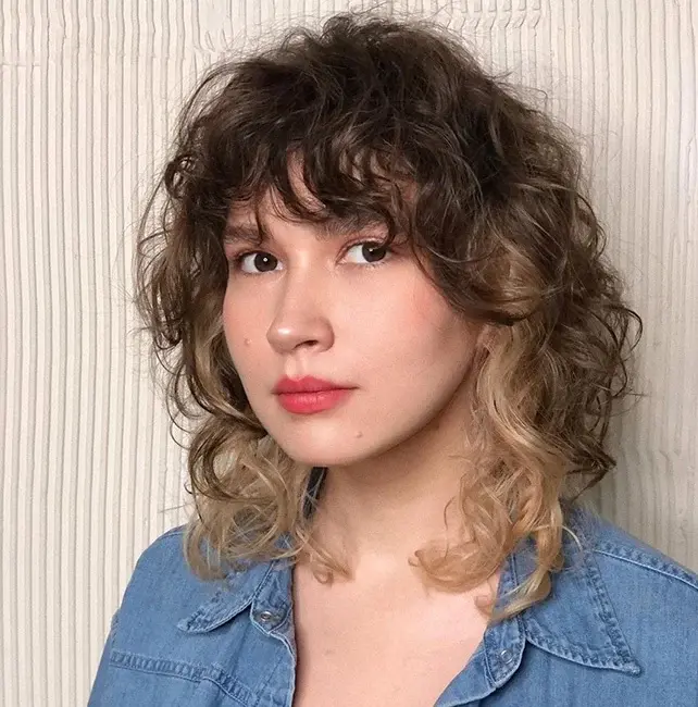 Phong cách tóc uốn Kiểu tóc Wolf Cut nữ uốn tự nhiên Kiểu tóc Wolf Cut nữ uốn sóng mềm đẹp